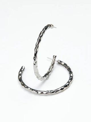 CHARLEY LARGE SILVER HOOPS