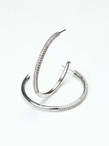 GRETCHEN LARGE SILVER HOOPS