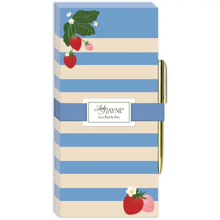 Strawberries Magnetic Notepad
