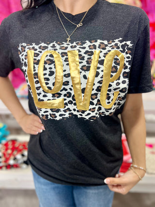 LOVE LEOPARD IN GOLD PUFF