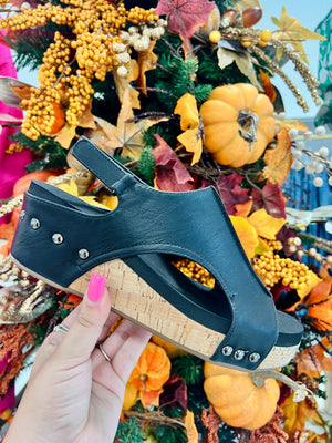 Corky's Black Smooth Volta II Shoes -2 inch heel