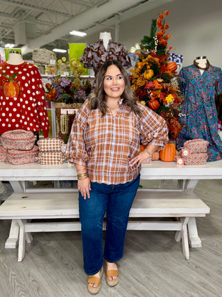 KIM PLAID TOP