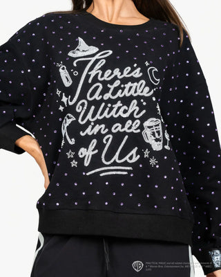 Licensed Black Scattered Rhinestone Sweatshirt