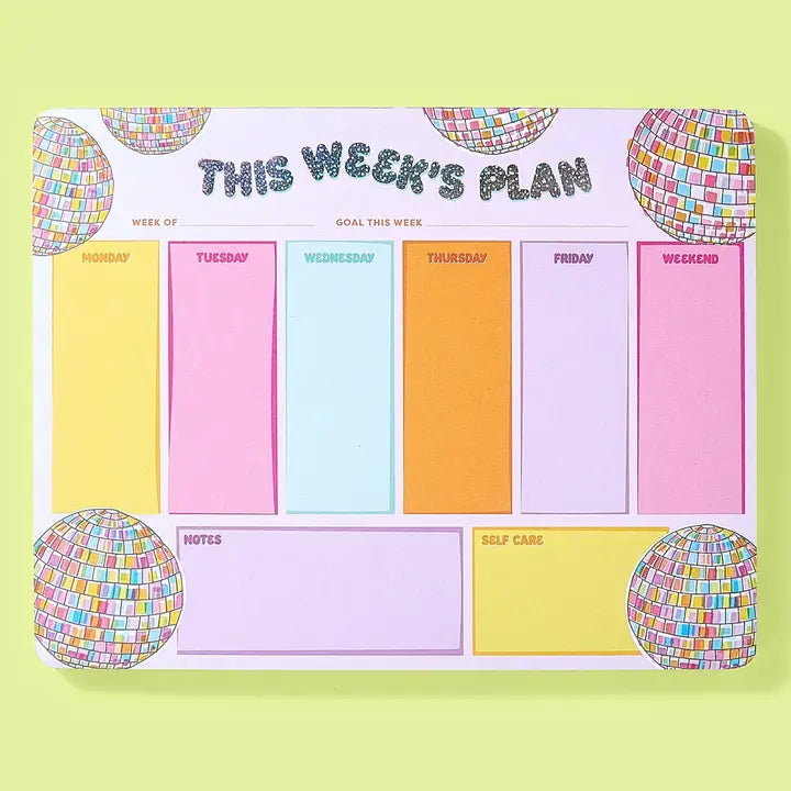 Weekly Planner - Disco Ball - Katie - 52 Sheets