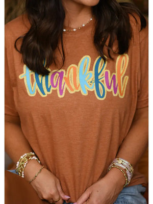 Thankful Color Shimmer Tee