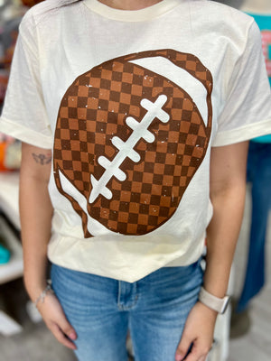 Gameday checkered Football Tee