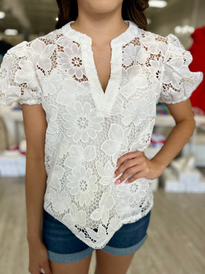 LIBERTY EYELET TOP