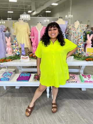 LYDIA BUTTON DOWN DRESS