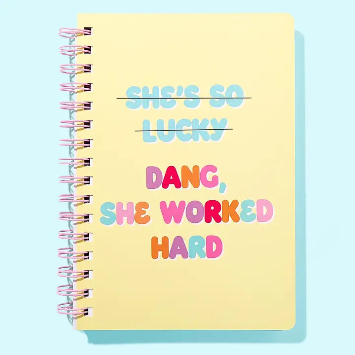 Spiral Notebook - "...She Worked Hard" - Katie - 200 Pages