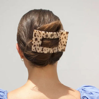Flat Rectangle Hair Clip | Large | Blonde Tortoise