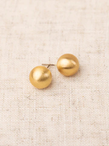 GRENADA BRUSHED GOLD LARGE EARRINGS