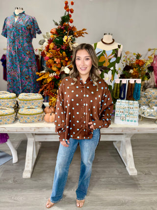 LEONOR POLKA DOT TOP