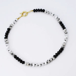 Brooke Black White Gemstone