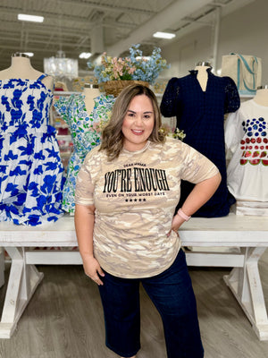 Dear Mama You’Re Enough Camo Tee