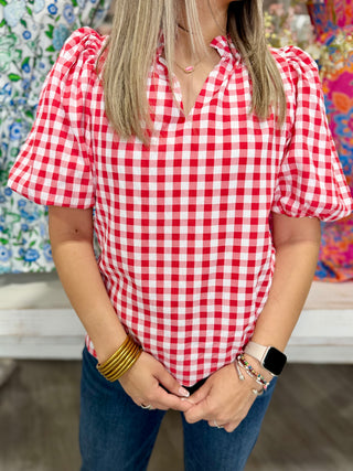 ROSALIE GINGHAM TOP