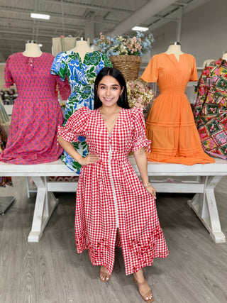 CYNTHIA GINGHAM DRESS