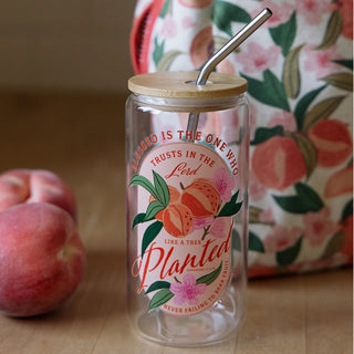 Peach Faith Glass Can