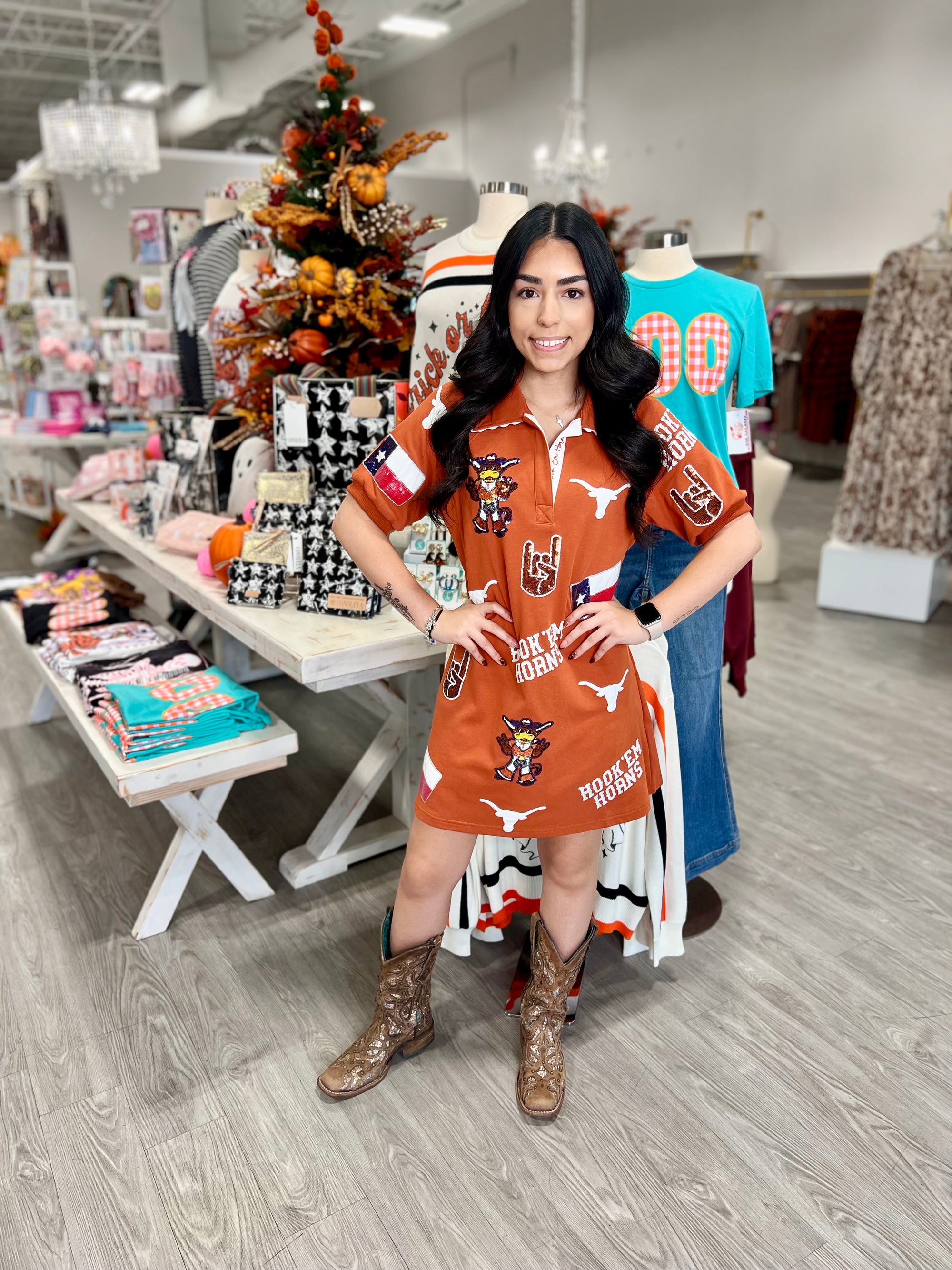TEXAS LOGO PATCH DRESS