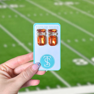 Orange Gameday Gem Studs