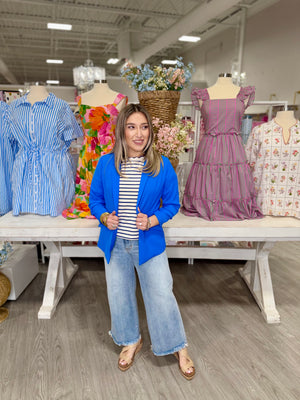 MADDIE ROYAL BLUE BLAZER