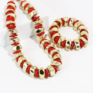 Golden Grove Red NECKLACE SET