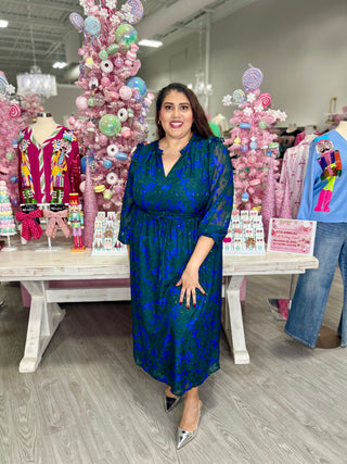 DORIS FLORAL MIDI DRESS
