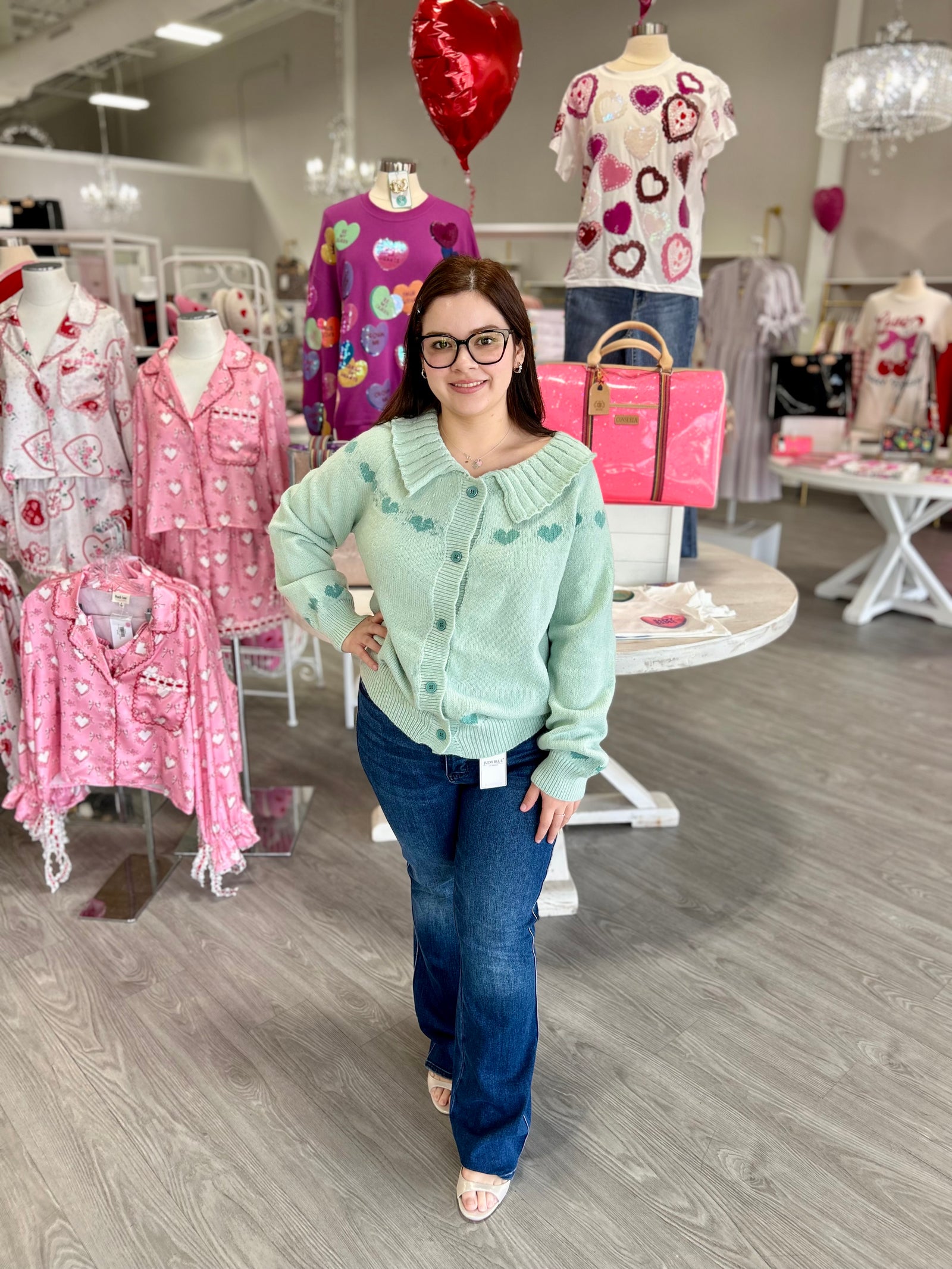 GWEN RUFFLE COLLAR CARDIGAN