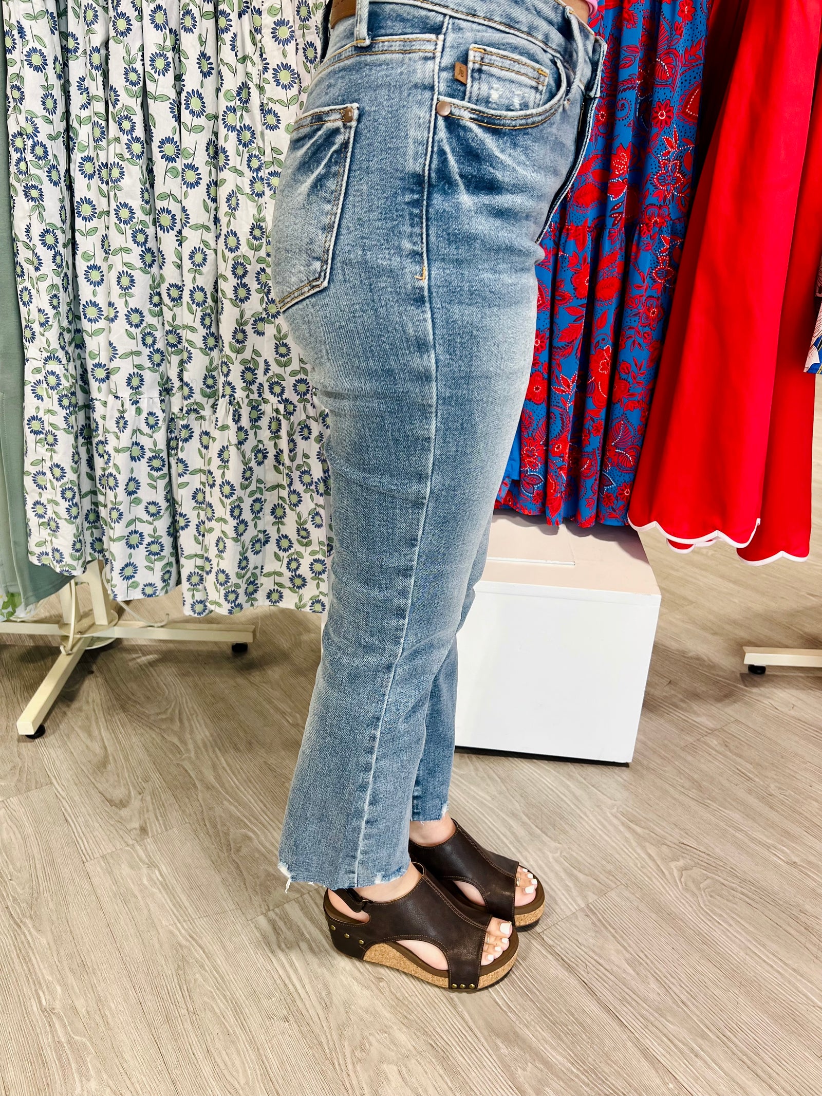 LES MIDRISE JUDY BLUE KICK FLARE