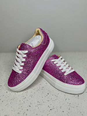 BETSEY JOHNSON LIGHT PINK RHINESTONE SNEAKERS