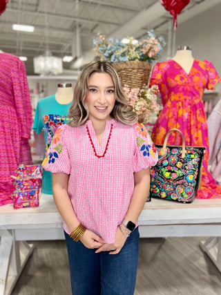 LESLIE PINK TOP