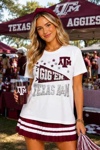 Texas A&M Pennant Sparkle T-Shirt