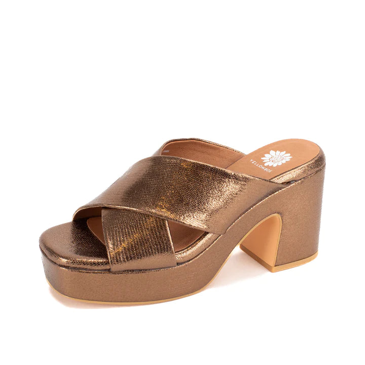 ORINDA BRONZE PLATFORM HEEL YELLOWBOX