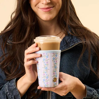 Petal Parade Blue Large-Sip Savvy Drink Sleeve