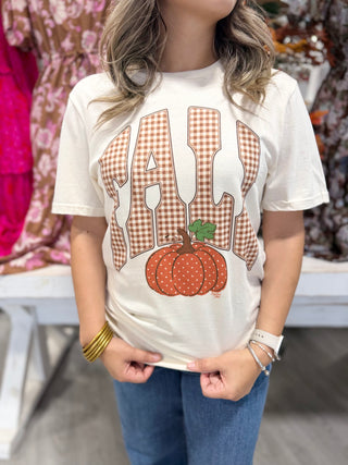 Checkered Fall Pumpkin