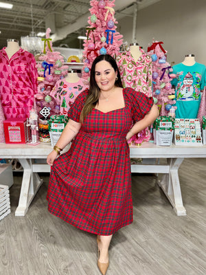 MARIBETH PLAID DRESS