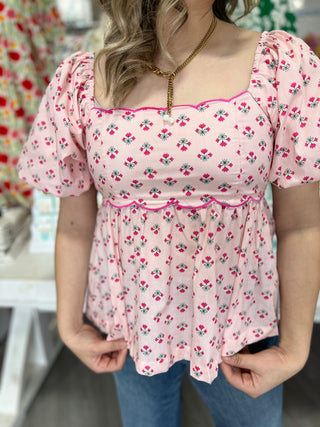 BLOSSOM PEPLUM BLOUSE