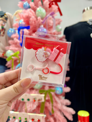 Straw Topper Set-Jolly Santa
