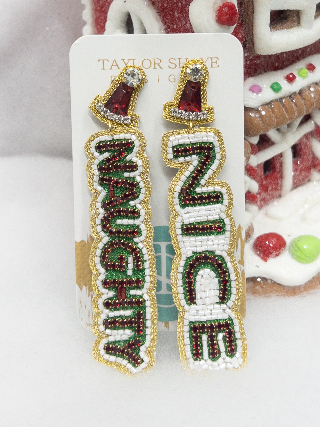 NAUGHTY & NICE BEADED DROPS