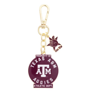 Texas A&M Aggies Vintage Athletic Dept Enamel Bag Charm