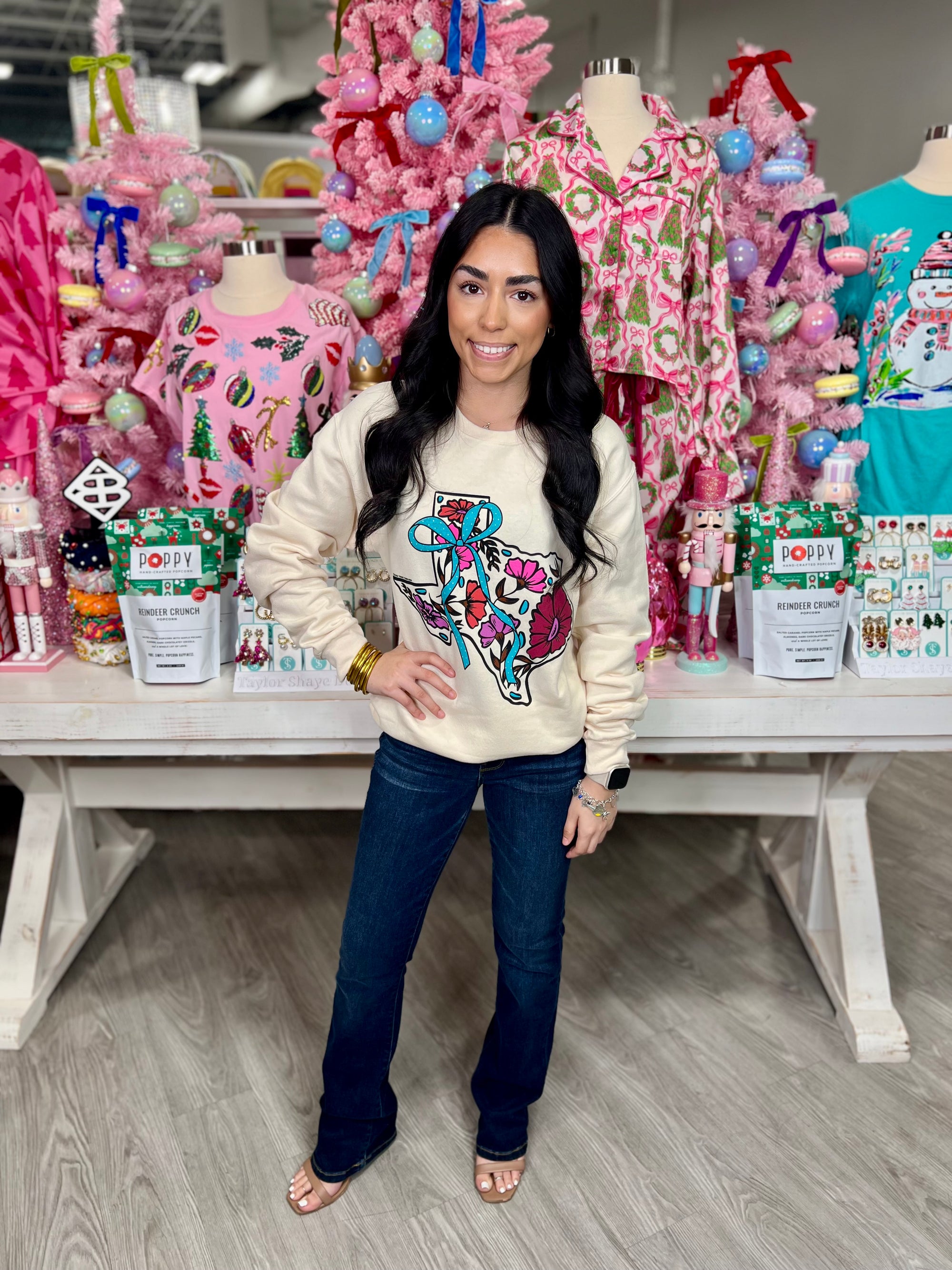 LAURENS FLORAL TEXAS SWEATSHIRT