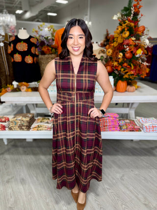 LESLIE PLAID DRESS