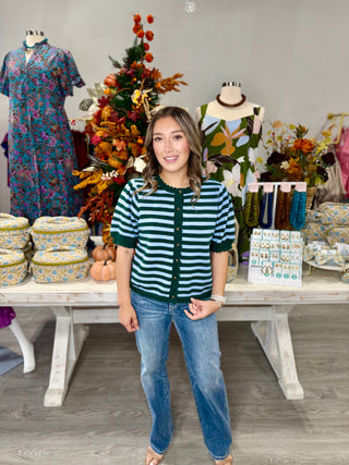 MADISON STRIPED KNIT TOP