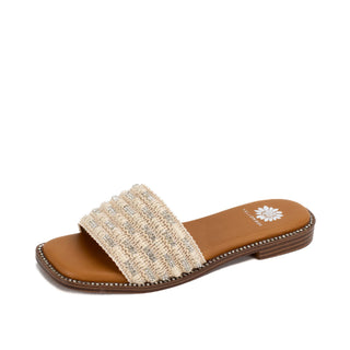 SHEILA SLIDE SANDAL NATURAL YELLOWBOX