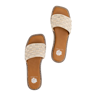 SHEILA SLIDE SANDAL NATURAL YELLOWBOX