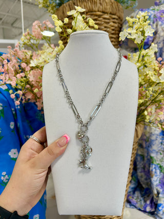 COWGIRL NECKLACE-SILVER