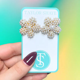Pearl Flower Studs