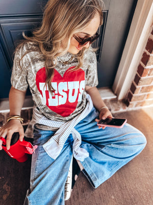 JESUS HEART CAMO TEE