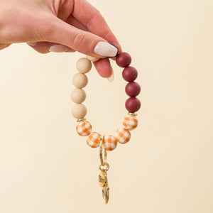 Berry Gingham-Hands-Free Keychain Wristlet