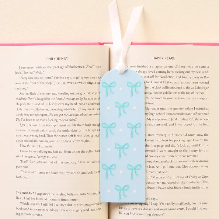 Acrylic Bookmark-Bows Blue