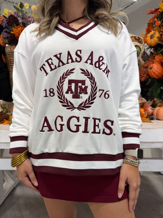 Texas A&M Heritage V-Neck Pullover